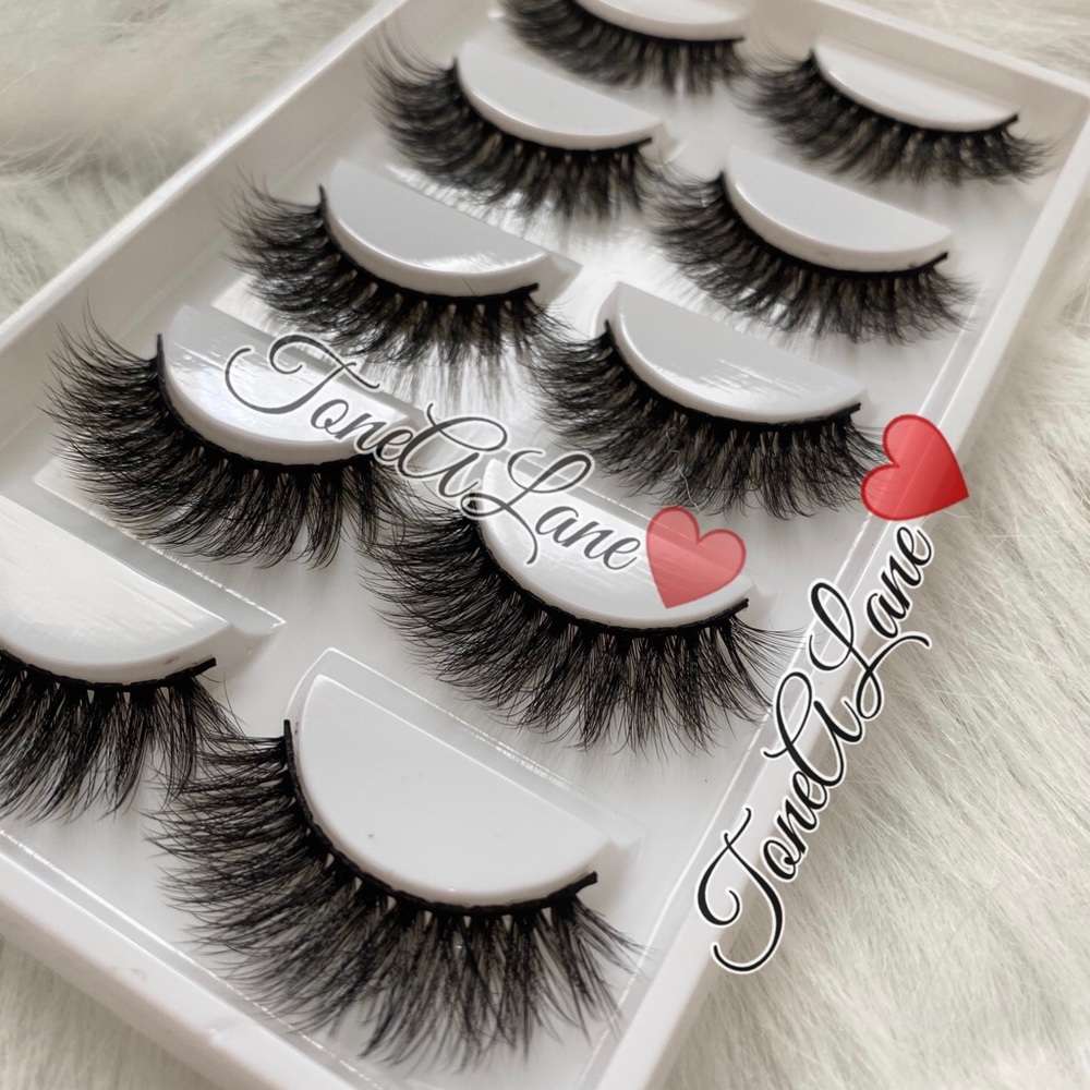 5pairs wispy Angel fur mink false eyelashes Lashes